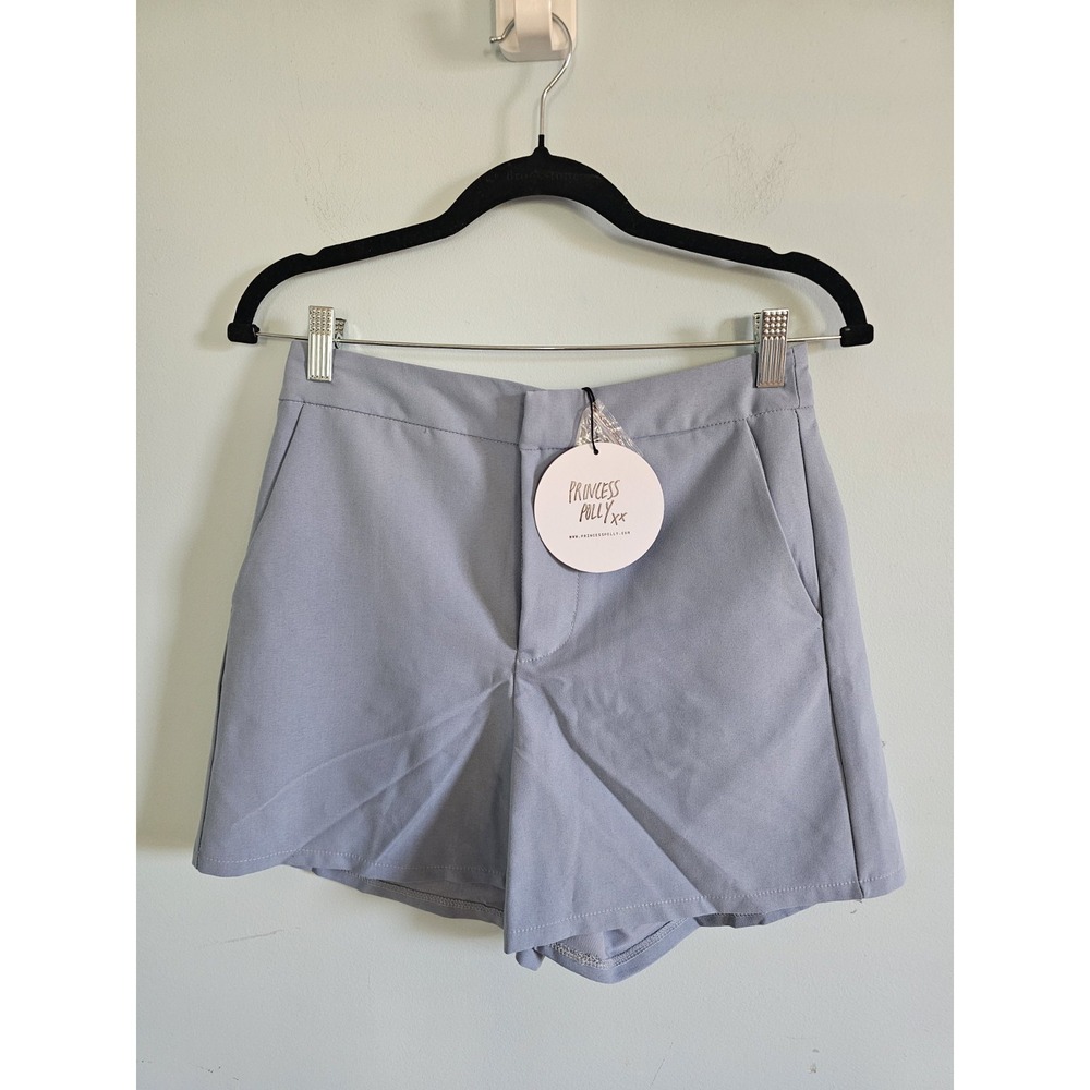 Princess Polly High‎ Waisted Tailored Shorts Baby Blue Size 4